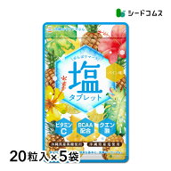 がんばりマース　塩タブレット　パイン味（1袋20粒入り×5セット）　ビタミンC　BCAA　クエン酸　沖縄県…
