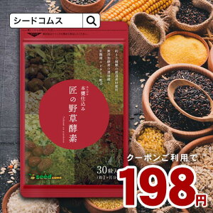 赤字価格!【クーポンで198円】匠の野草酵素(約1ヶ月分)ダイエット サプリ送料無料 サプリ サプリメント 酵素 野草酵素 健康食品 野菜不足 乳酸菌 ビタミンC 葉酸 ビタミンB うこん 田七人参 イチョウ はと麦 高麗人参 マカ【2020Inside】