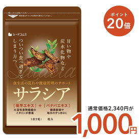 【5/12終了★タイムセールで1,000円×ポイント20倍】サラシア 約3ヶ月分 送料無料 サプリ サプリメント ダイエットサプリ 美容 菊芋 バナバ サラシノール コタラノール マニジフェリン エピカテキンガレート ダイエット さらしあ