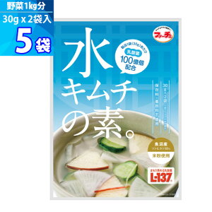 5袋【ファーチェ】水キムチの素 「30g x 2個入」お好きな具材と水を入れて混ぜるだけ!キムチ漬けが約60分で出来上がる
