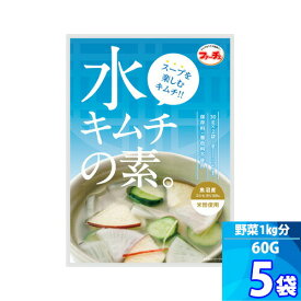 5袋【ファーチェ】水キムチの素 「30g x 2個入」お好きな具材と水を入れて混ぜるだけ！キムチ漬けが約60分で出来上がる