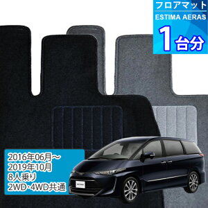 エスティマ アエラス フロアマット 1台分「ECONOMYシリーズ」ESTIMA AERAS「8人乗り/2WD・4WD共通」注文製作フロアマット