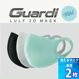 選べる2枚【LULF】Guardi 3D COOL MASK 「3色＆5サイズ」 洗えるマスク 夏用 3Dマスク 衛生用品 感染症対策 洗えるマスク 半永久的使用可 3D立体型マスク 大きいマスク