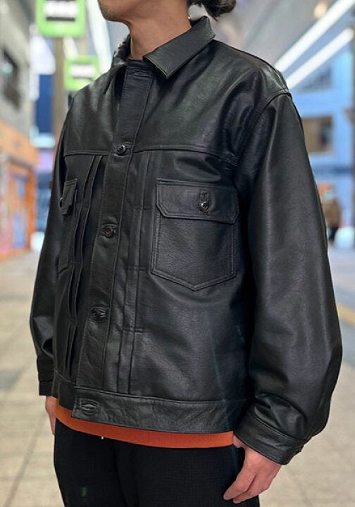 楽天市場】Nasngwam ナスングワム | ATAVISM LEATHER JACKET [BLACK 