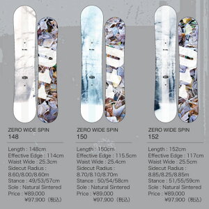 �y�\�񏤕i�z011ARTISTIC ZEROWIDE SPIN 148/150/152cm �[�����������A�[�e�B�X�e�B�b�N�[�����C�h�X�s�� 2026-27���f��