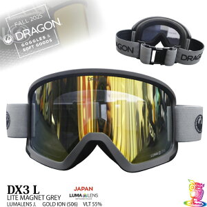 DRAGONyhSzDX3 L t[FLITE MAGNET GREY YFLL J.GOLD ION@S[OyKiz2025-26