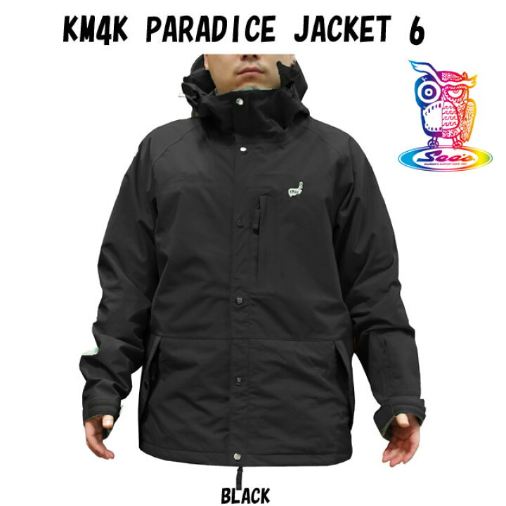 市場】KM4K【カモシカ】スノーボードウェア PARADICE JACKET 6 カラー：BLACK【正規品】 : ボード専門店シーズ