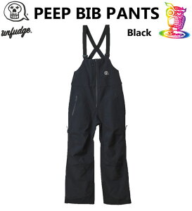 \񏤕i25-26UNFUDGE yAt@bWzGENTLE BIB PANTS(WIDE FIT)yKizBLACK