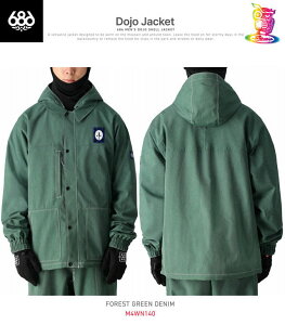 24-25 686 SIX EIGHT SIX�y�V�b�N�X�G�C�g�V�b�N�X�zDOJO SHELL JACKET�@�J���[�FFOREST GREEN DENIM �X�m�[�{�[�h �E�F�A�y���K�i�z