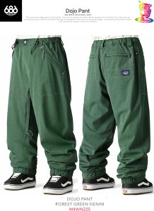 24-25 686 SIX EIGHT SIX�y�V�b�N�X�G�C�g�V�b�N�X�zDOJO PANTS�@�J���[�FFOREST GREEN DENIM �X�m�[�{�[�h �E�F�A�y���K�i�z
