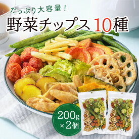 野菜チップス 10種 2個セット 400g 野菜スナック 乾燥野菜 カラダにおいしい 業務用 こども お菓子 おかし おやつ 野菜 チップス スナック 大容量 たっぷり ヘルシー おやつ