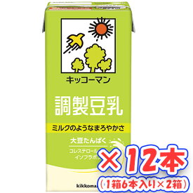 キッコーマン飲料　調整豆乳　1000ml×12本（1箱6本入×2箱）