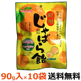 川口製菓　紀州じゃばら飴　90g入×10袋（1ケース）　【送料無料】邪払　柑橘ペースト入り　和歌山北山村　季節の変わり目　かわぐちのあめ