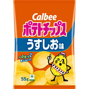 カルビー ポテトチップス うすしお味 55g×16個 スナック菓子/ポテト/ポテチ/熱中症対策に/塩分を/