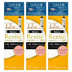 花王　リライズ Rerise　白髪用髪色サーバー　リ・ブラック　ふんわり仕上げ　つけかえ専用　190g×3個 【送料無料】付け替え　毛染め