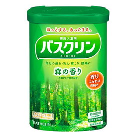 バスクリン 森の香り 600g（約30回分） ×30個（2ケース） /入浴剤 /森の香り /ウッディグリーンの湯（透明タイプ）