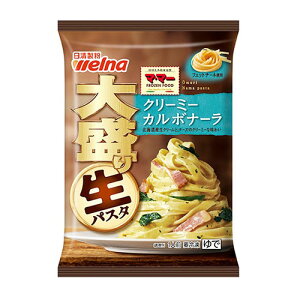 日清製粉ウェルナ マ・マー 大盛り生パスタ クリーミーカルボナーラ 350g×14個(冷凍食品)大盛り 生パスタ 麺にフェットチーネ 北海道産生クリーム チーズのクリーミー
