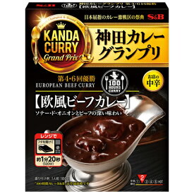 S＆B　エスビー食品　神田カレーグランプリ　100時間カレーB&R　欧風ビーフカレー　お店の中辛　180g×10個×2セット