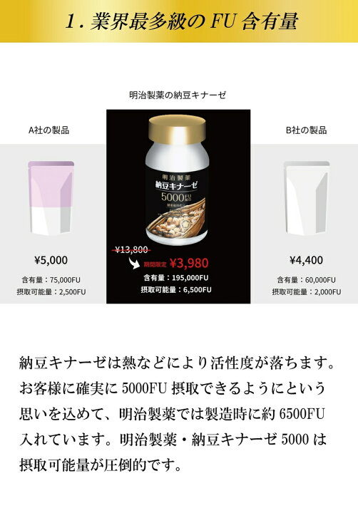 楽天市場】【あす楽対応】＼ 業界最多級配合 ／ 納豆キナーゼ （約1 