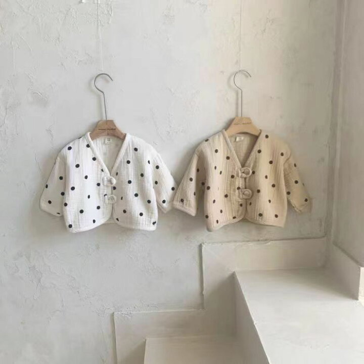 楽天市場】ベビー ベビー服 カーディガン ドット柄カーディガン 新生児 