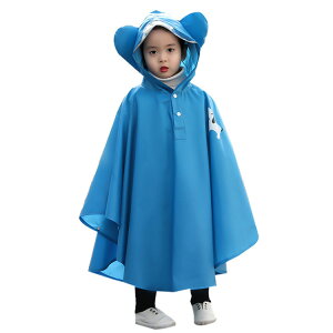 レインポンチョ キッズ レインコート ランドセル対応 可愛い 女の子 男の子 軽量 撥水 防風 梅雨対策 レインウェア 小学生 ジュニア 合羽 カッパ 雨具 通園 通学 自転車 バイク 動物耳付き 携
