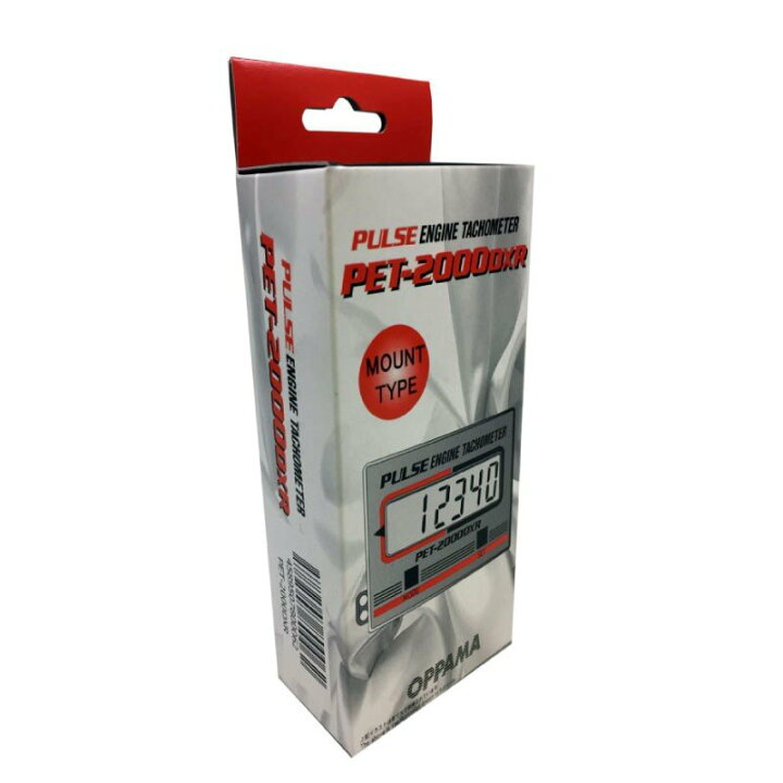 楽天市場】追浜工業 OPPAMA パルスエンジンタコメーター PET−2000DXR 