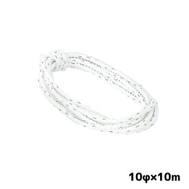 【ポイント10倍】もやいロープ 10mm×10m 3つ打ち スパンエステル製 係留ロープ ボートロープ 船舶用 マリンロープ 耐候性 高耐久
