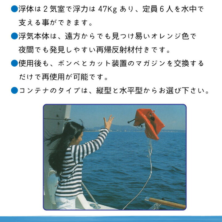楽天市場】☆今月ずーっとポイント5倍☆小型船舶用膨脹式救命浮器 TRF 