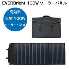 EVERBright 100W ソーラーパネル SSBSP-100W | 災害時 防災 太陽光 充電 ソーラーパネル