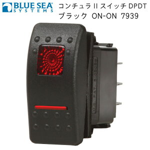 Bluesea �u���[�V�[�ؑ� �h�����b�J�[�X�C�b�` �R���`���� II �X�C�b�` DPDT �u���b�N ON-ON 7939