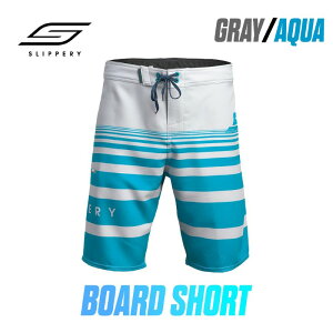 ★31日までエントリーでP10倍!★SLIPPERY スリッパリー ボードショーツ BOARDSHORT GLIDE GY/AQ PWC 短パン 水着 海 海水浴 メンズ 男性用 水上バイク ウェア