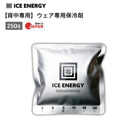 【30日までエントリーでP10倍!】 ICE ENERGY 【背中専用】アイスエナジー ウェア用アルミソフトケース | 表面温度約5度 ウェア専用保冷剤 日本製 250g 暑さ対策 クール 作業用