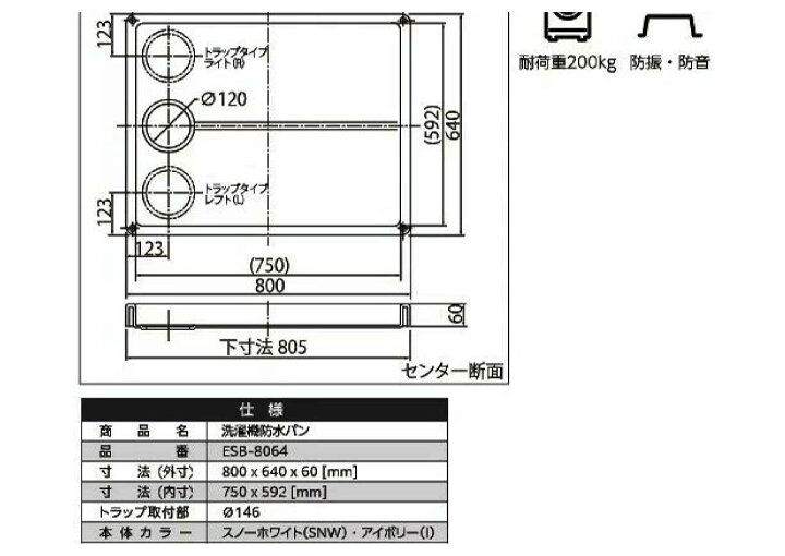 楽天市場】【お取り寄せ商品】シナネン シナネン製洗濯機防水パン 