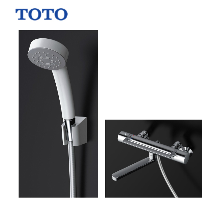 TOTO　TBV03414J　　浴室用水栓金具　GGシリーズ 壁付サーモスタット混合水栓　コンフォートウェーブシャワー