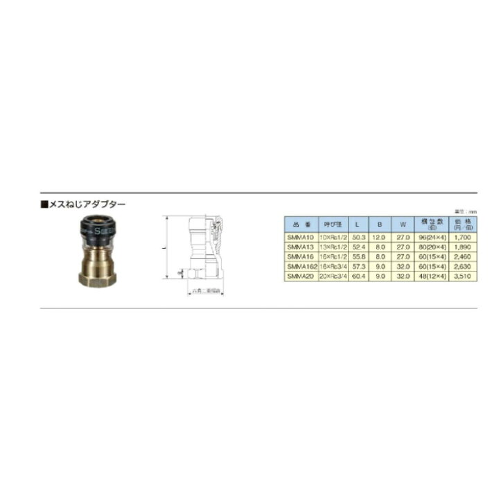 楽天市場】SEKISUI SMMA13【お取り寄せ品】積水化学工業 SMMA13 エスロン エスロカチットS メスねじアダプター 呼び径13×Rc1/2 : AQUA LIFE 楽天市場】SEKISUI SMMA13【お取り寄せ品】積水化学工業 SMMA13 エスロン エスロカチットS メスねじアダプター 呼び径13×Rc1/2 : AQUA LIFE