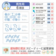 性病検査キット 男性 6項目:【N-RC】【N-CT】【N-MG】淋菌(淋病) クラミジア マイコプラズマ 尿道カンジ…