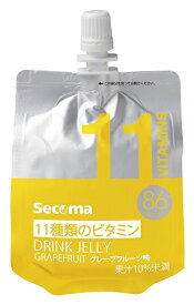 セイコーマート Secoma ドリンクゼリー 11種類のビタミン(グレープフルーツ味) 180g 24個入 セコマ 栄養補給 エナジーチャージ グレープフルーツ 送料無料 ケース
