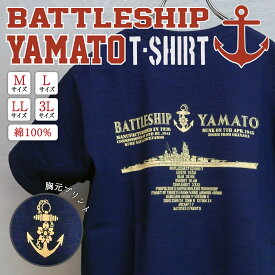 【 20% OFF期間限定 】 戦艦大和 グッズ【 Tシャツ ( 戦艦大和 [ 背中横姿 ])】YAMATO メンズ レディース 男女兼用 ユニセックス トップス 半袖 ウェア 綿100％ ネコポス可