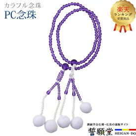 【楽天3位】数珠 モダン 念珠【PC念珠 共仕立 紫水晶 8.0寸】お数珠 お念珠念珠 女性用 ちょい足し ブレスレット 女性 パーツ 二連 ネックレス ペア SGI