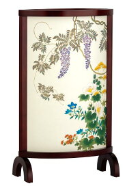 【送料無料】盆提灯　優美3号　藤に芙蓉/七草　22682