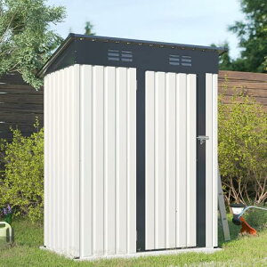 物置 屋外 大型 倉庫 戸外収納庫 可動棚付き 雑貨倉庫 防水/耐侯 スチール製 頑丈 1897L大容量 収納可能 床がなし 園芸用品 ガー