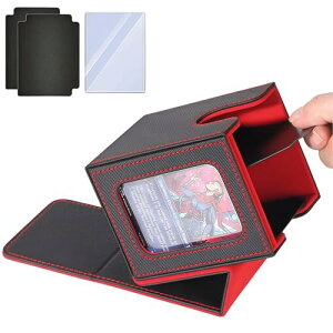 デッキケース トレカケース カードケース トレカ収納 縦入れ 100枚 二重スリーブ 仕切り板2つとトップローダー1つ付き 大容量 防水素材