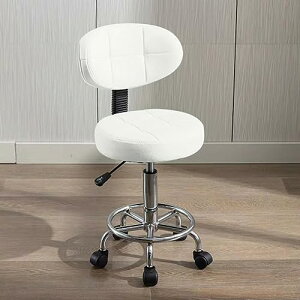 丸椅子 オフィスチェア パソコンチェア ワーク キャスター付き 昇降椅子 エステスツール 360度回転 背もたれ 昇降式 在宅勤務 椅子 組み