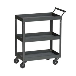 ツールワゴン ツールカート 工具ワゴン 3段 工具カート キャスター付き 工具台車 メッシュパネル ハンドル付 総耐荷重200kg 工具収納 移