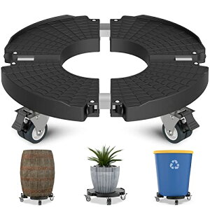 花台 鉢受プレート 移動できる 植木鉢台 キャスター付き 伸縮タイプ サイズ調節可 360°移動便利 滑り止め 38.1-55.8cm 伸縮可能 円形と