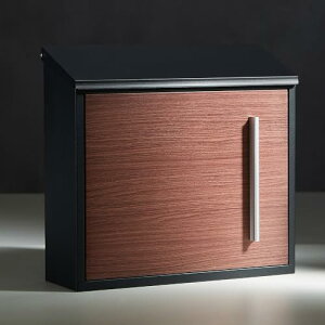 ポスト 壁掛け 郵便ポスト 鍵付き 木目調 メールボックス 郵便受け A4?B5?封書?はがき?書籍?カタログ?角型3号?通販メール便対応 金属製