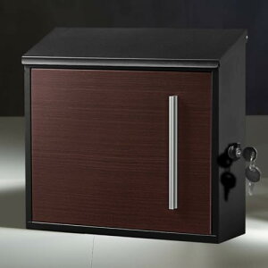 ポスト 壁掛け 郵便ポスト 鍵付き 木目調 メールボックス 郵便受け A4?B5?封書?はがき?書籍?カタログ?角型3号?通販メール便対応 金属製