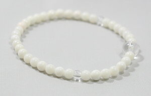 ブレスレット 珊瑚ブレスレット 白珊瑚 水晶仕立て 海の宝石
