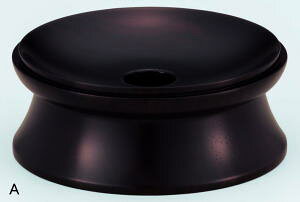 仏具 唐木 丸りん台 2.5寸