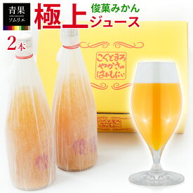 俊菓みかん 極上みかんジュース プレミアム みかん ジュース 2本 贈答用 ギフト用 蜜柑 ミカン フルーツ 果物 和歌山